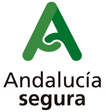 un logotipo de andalucia segura con una letra a verde