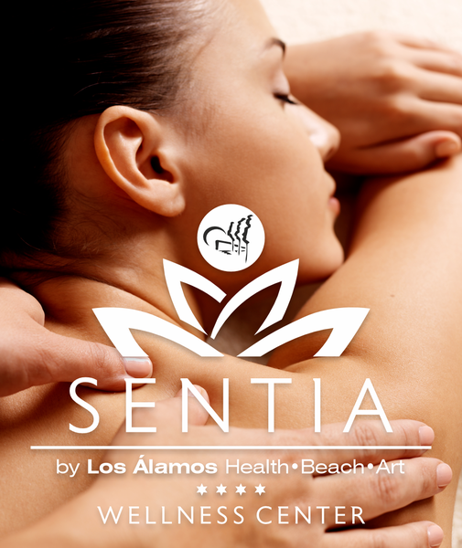 a woman is getting a massage at sentia wellness center