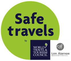 a sticker that says safe travels by world travel & tourism council