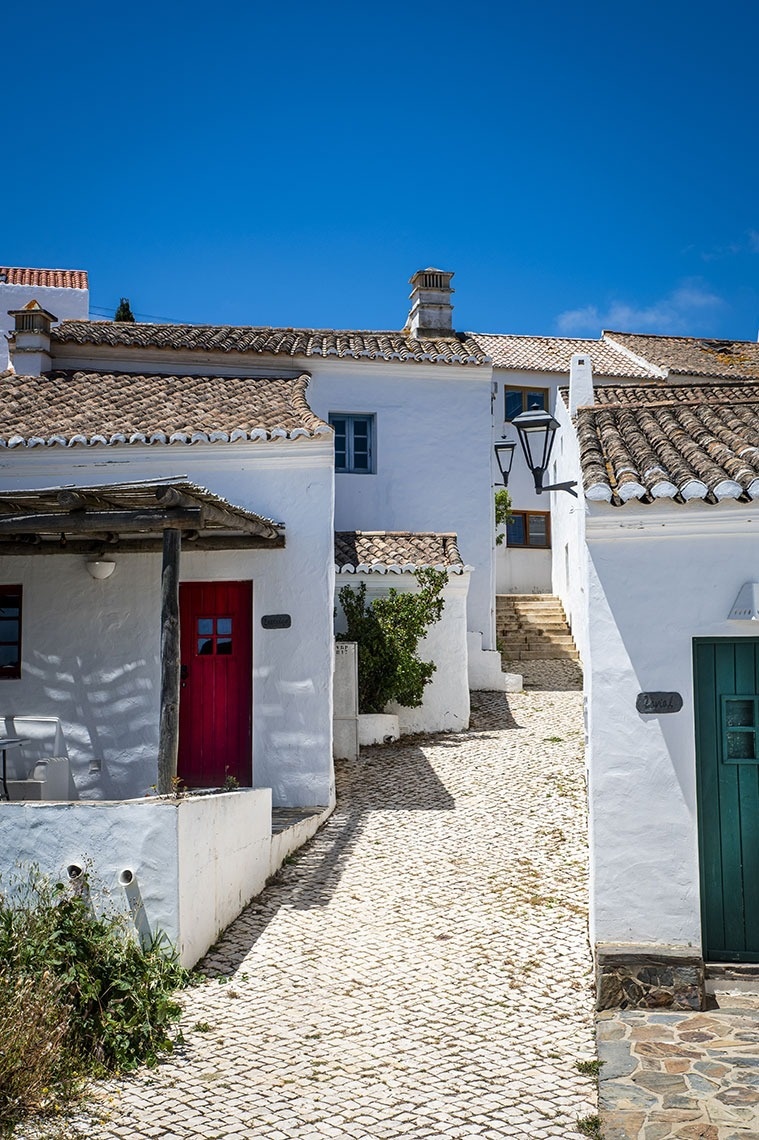 a blue plate topped with a piece of meat and gnocchi