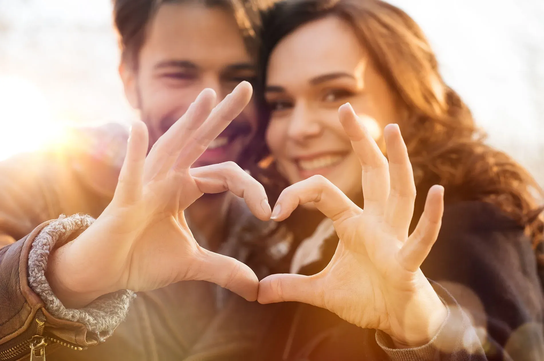 The Rock of Lovers at Hotel Angela, Costa del Sol: Couple forms heart shape.