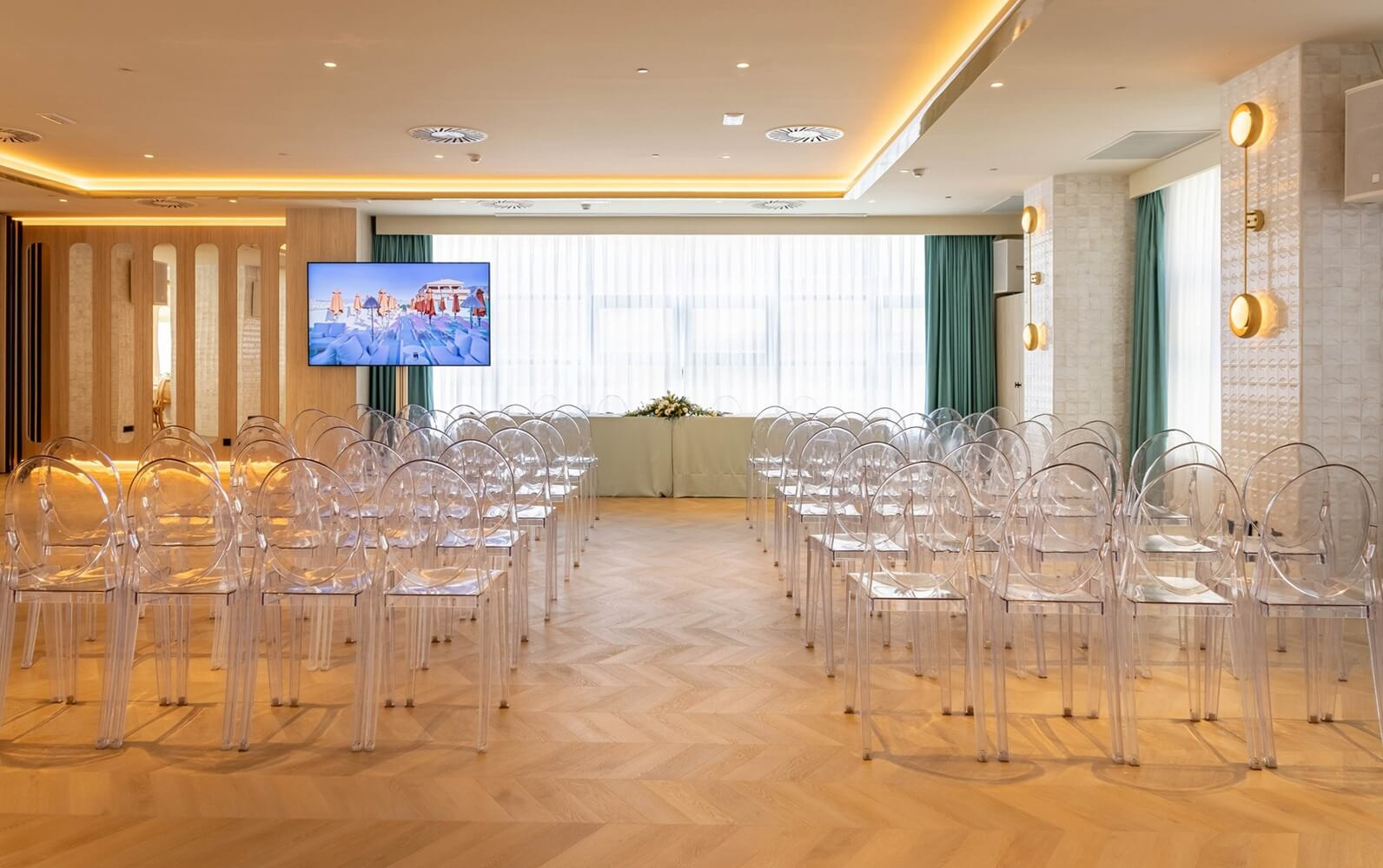 Salón de eventos montaje teatro. Hotel Angela