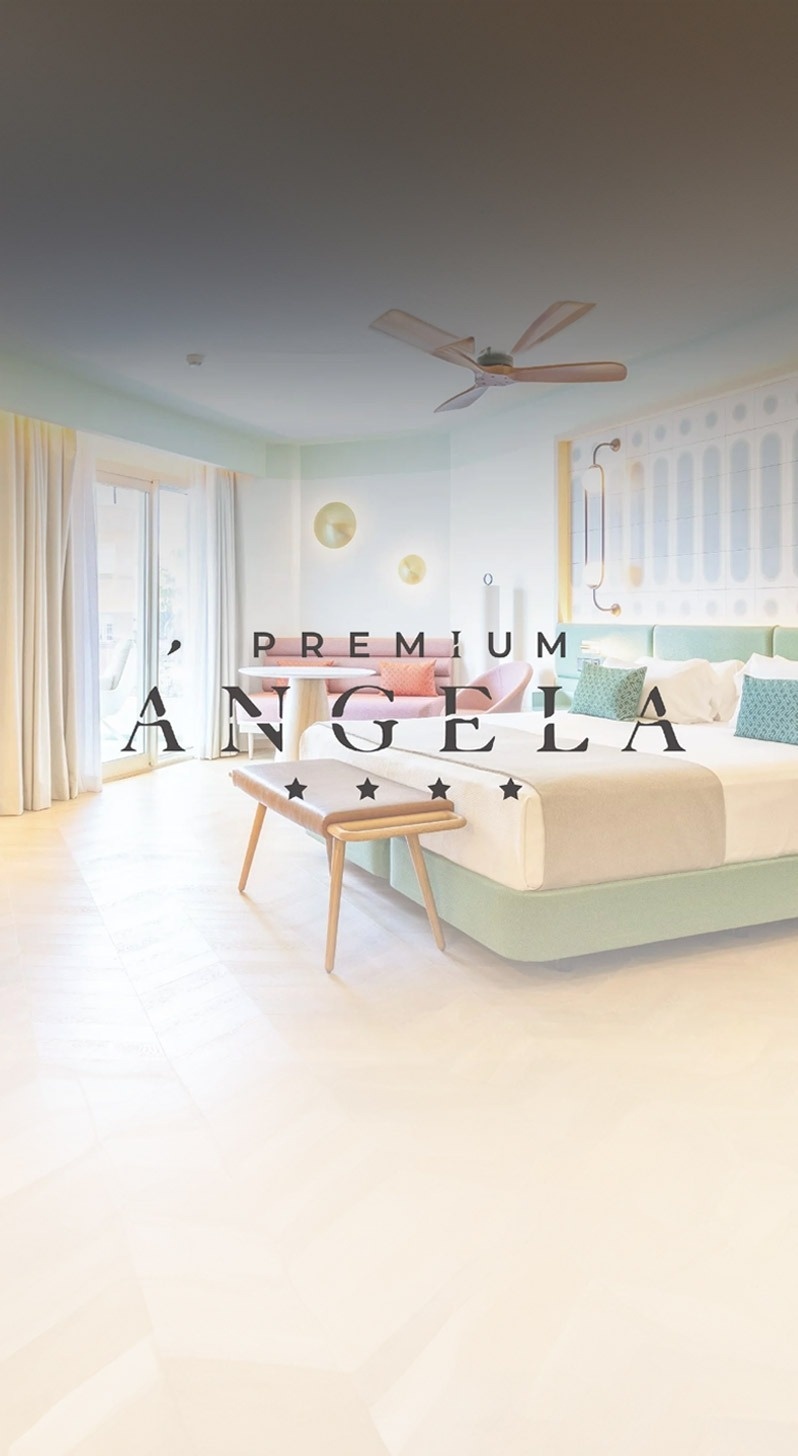 una habitación blanca con la palabra premium angela encima