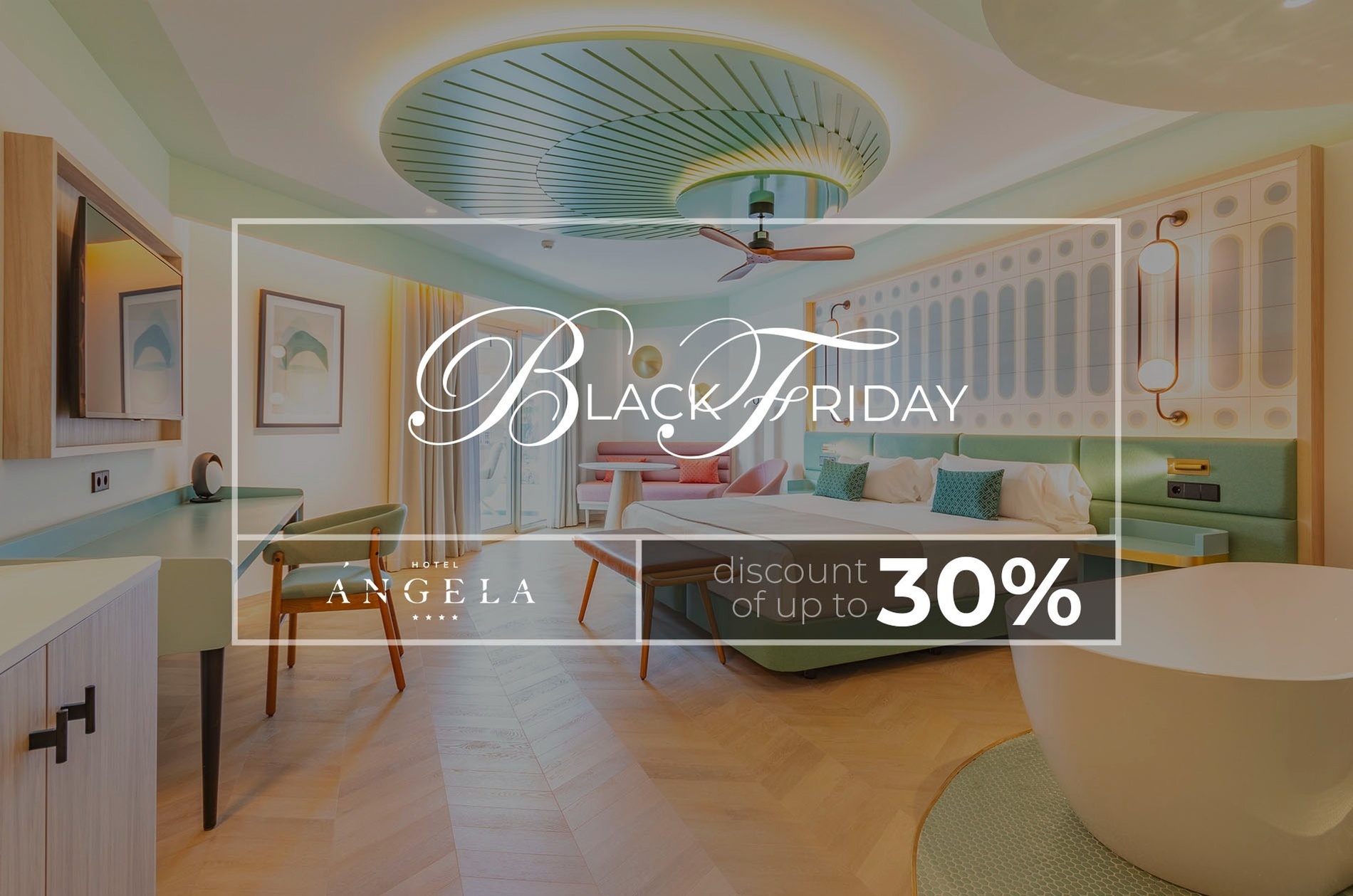 an advertisement for hotel yaramar says black friday at 20 % off