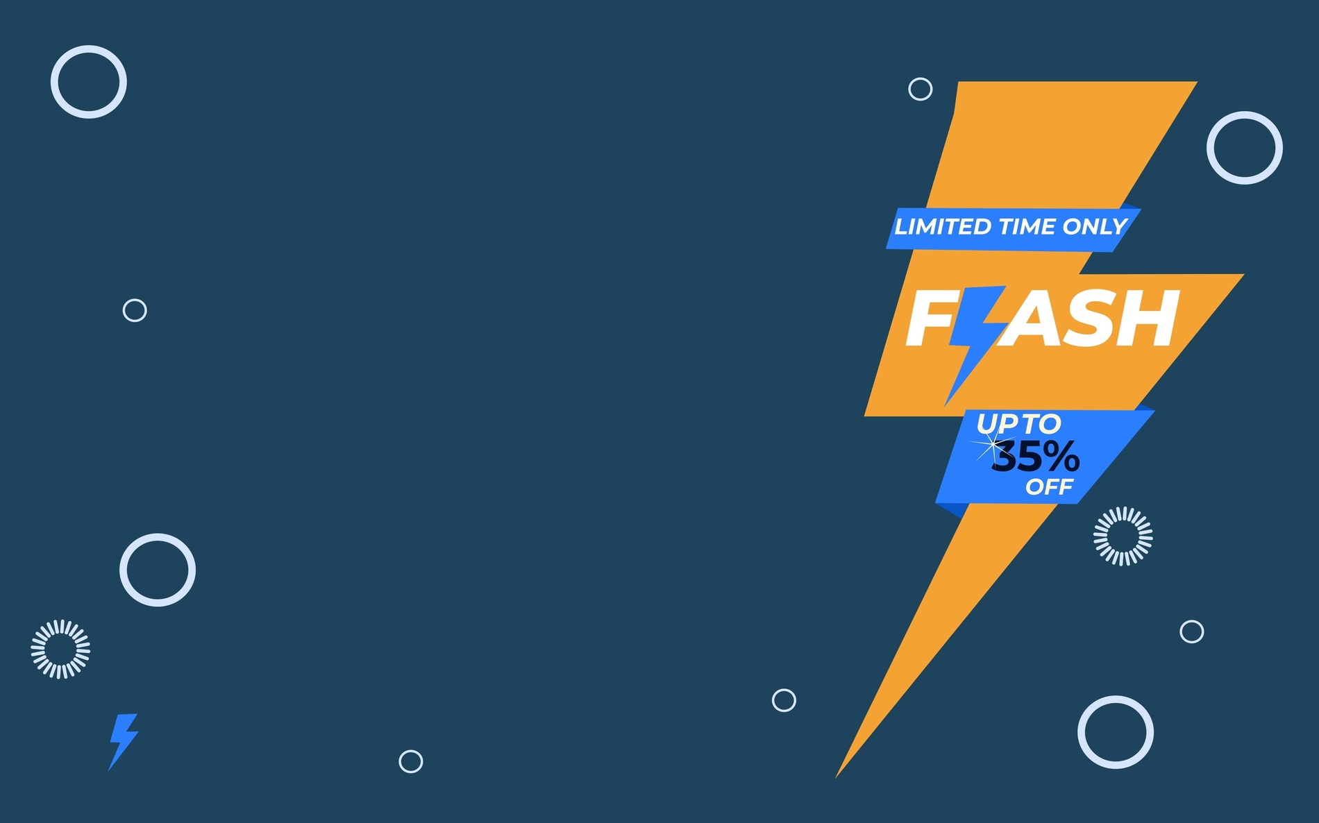 un cartel que dice flash hasta un 35 % de descuento