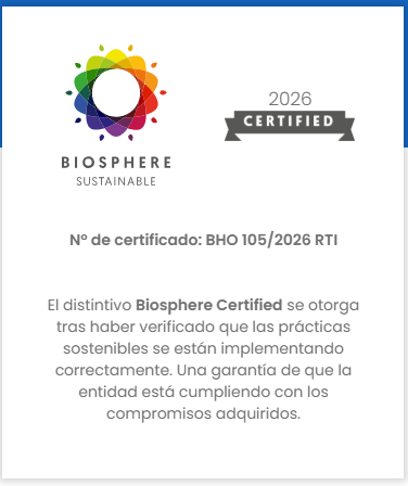 Biosphere Certificate 2026, no. BHO 105/2026 RTI