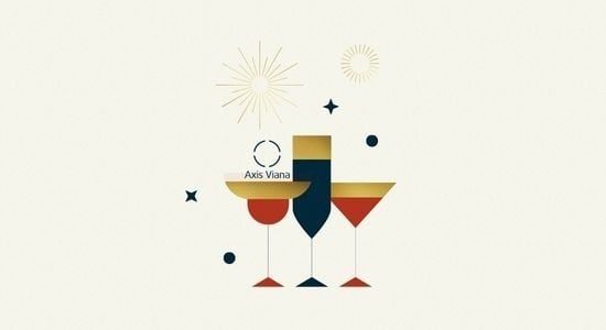 um pôster para reveillon 2024 / 2025 com taças de vinho e fogos de artifício