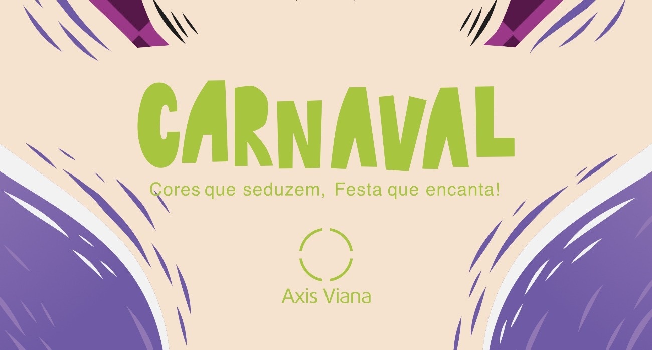 um fundo roxo com a palavra carnaval no axis