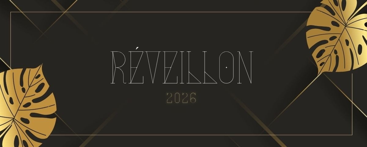 a palavra reveillon é escrita em um fundo escuro