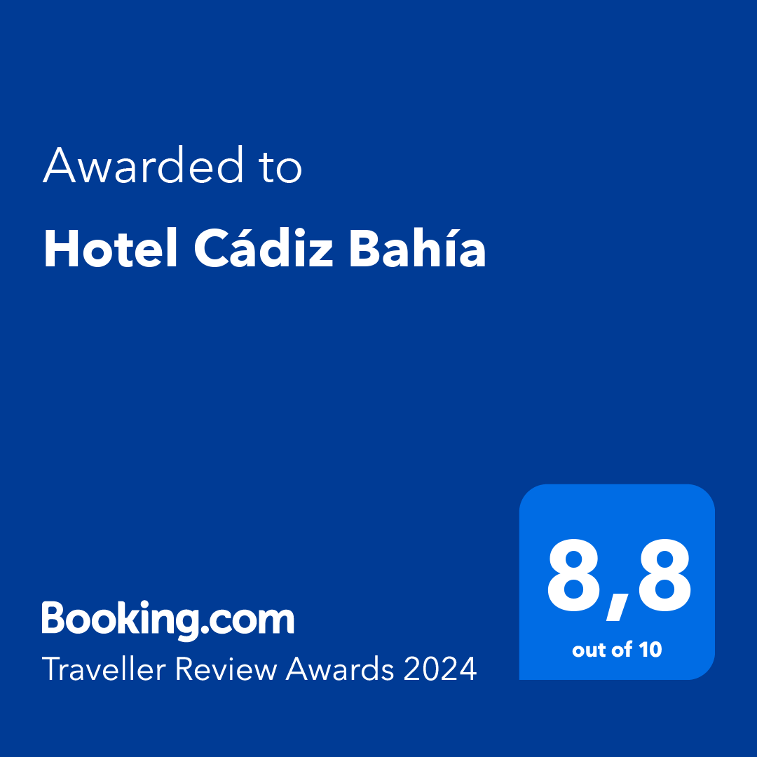 a booking.com traveler review award for hotel cadiz bahia