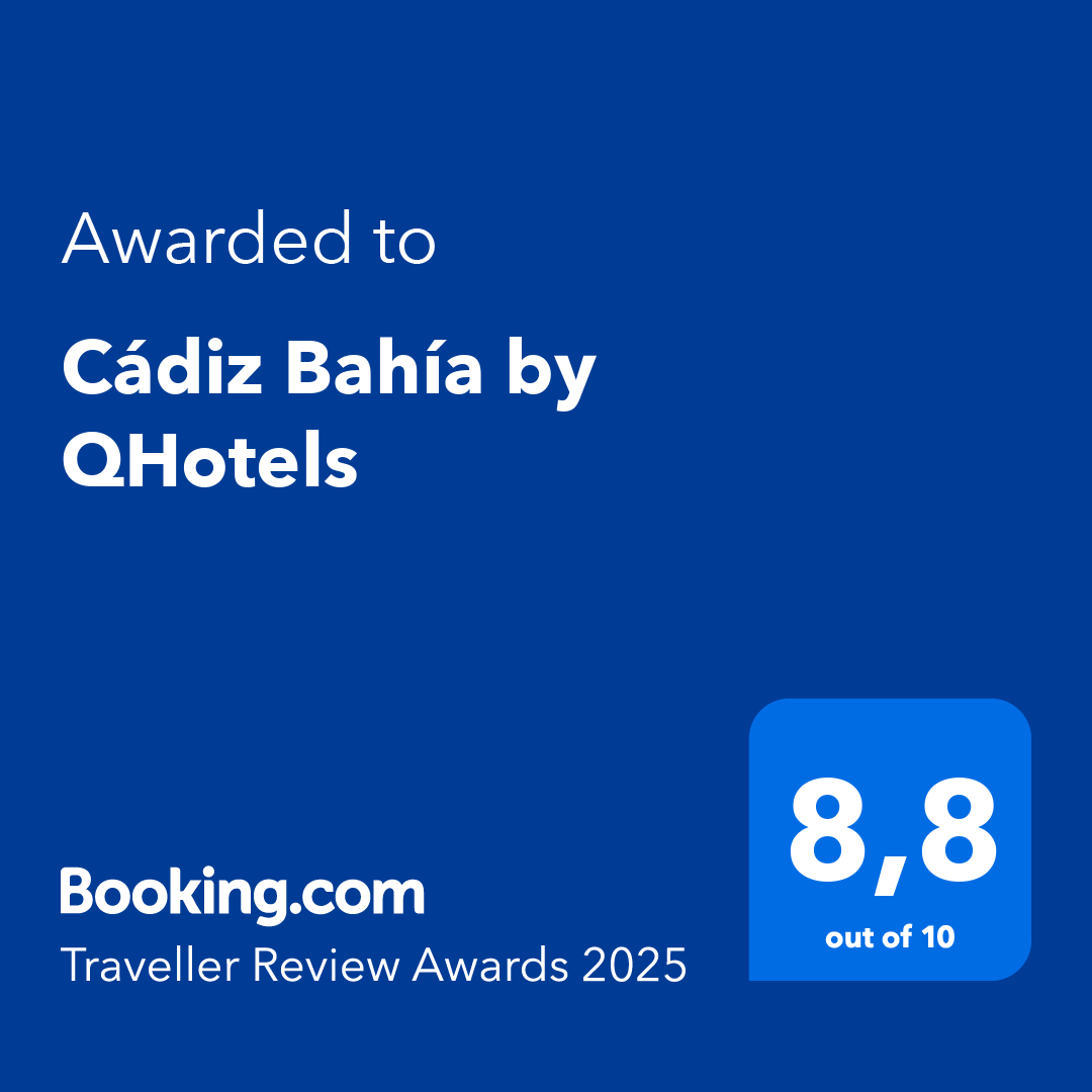 a booking.com traveller review awards badge for cadiz bahia by qhotels