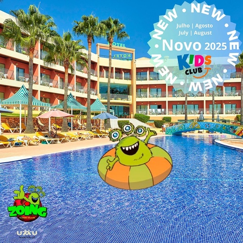 un cartel para un nuevo club de niños en julio y agosto
