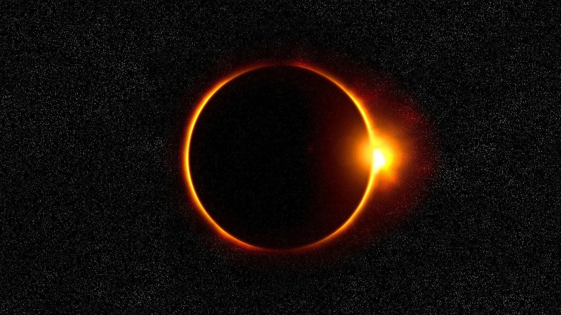 Eclipse solar con anillo de fuego y BENESTE: Corporativa.