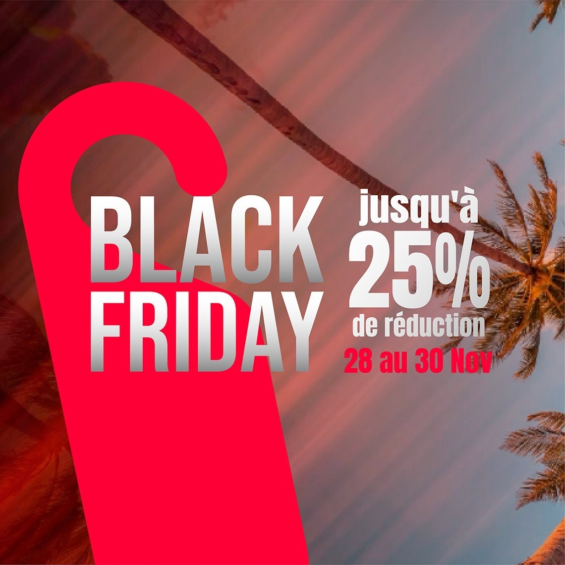 une affiche pour le black friday du 29 novembre au 1 décembre