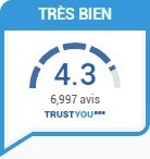 une bulle de dialogue bleue avec le mot très bien écrit dessus .