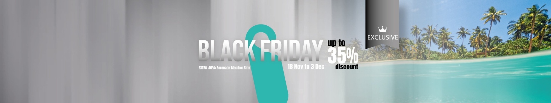 ein schwarzer Freitag-Logo auf einem dunklen Hintergrund