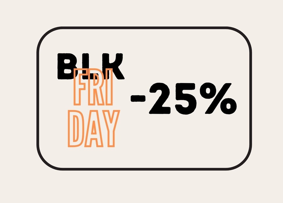 an advertisement for black friday that says up to 25 % off