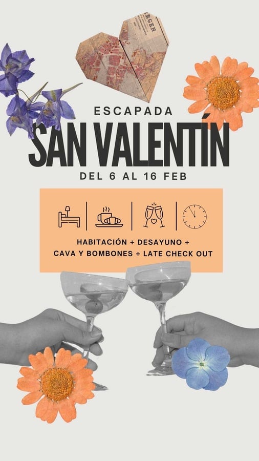 un cartel de escapada san valentin del 13 al 17 de febrer .