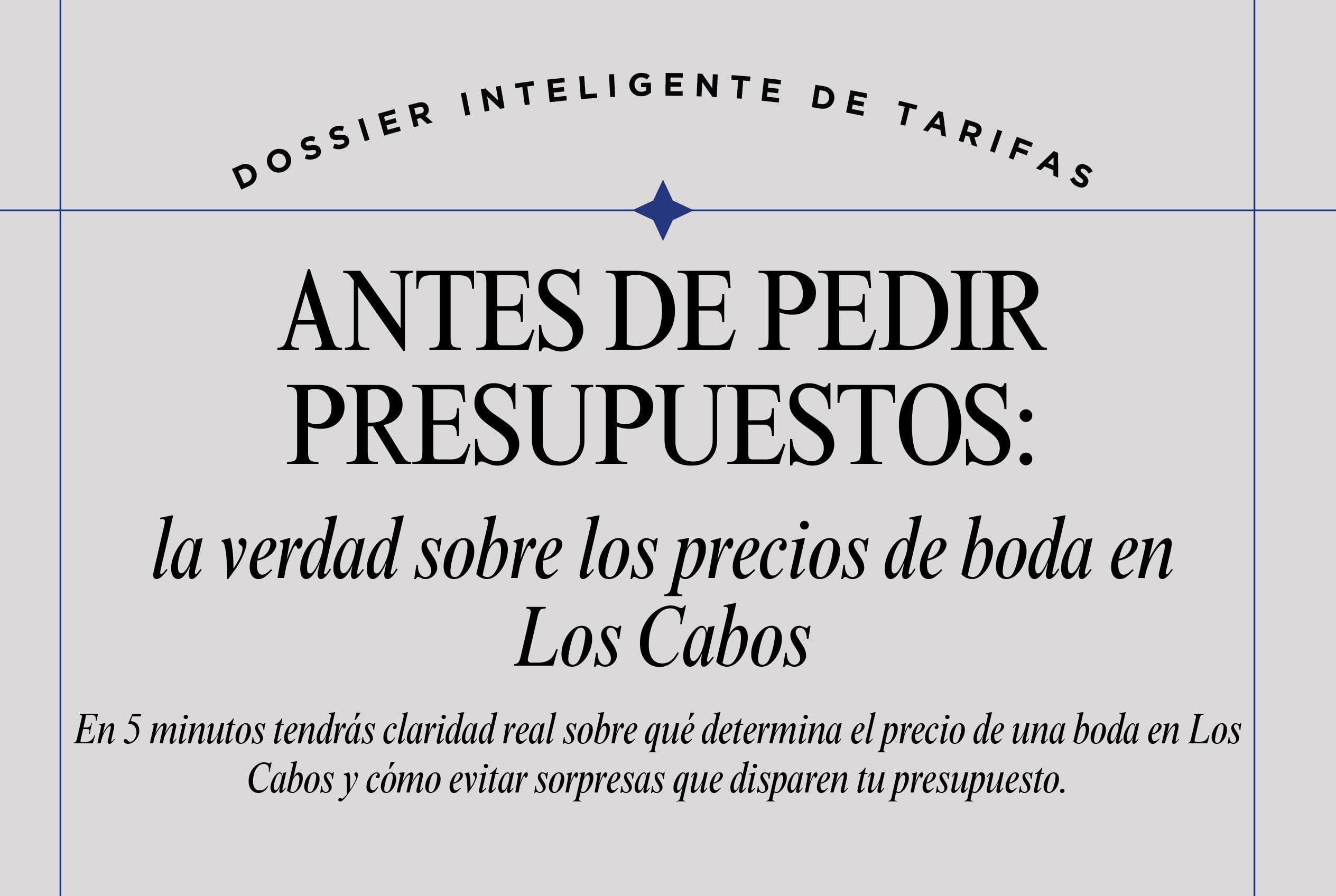 Guía "Antes de Pedir Presupuestos": Precios de bodas en Casa Dorada Los Cabos.