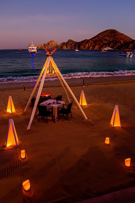 Cena exclusiva en la playa de los Cabos