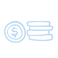 ein Stapel Münzen mit einem Dollarzeichen in einem Kreis