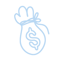 ein Symbol eines Geldbeutels mit einem Dollarzeichen darauf