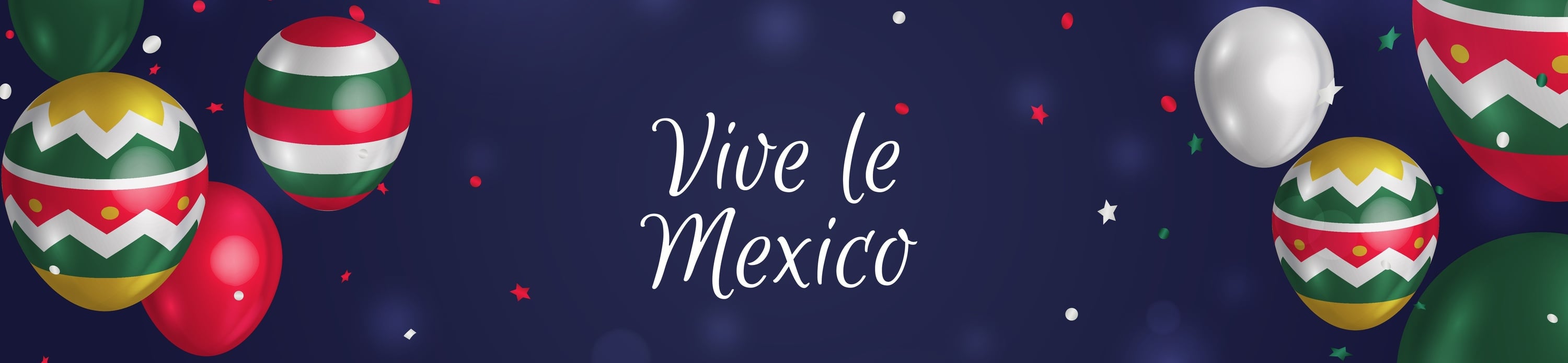 un groupe de ballons avec le texte long live mexique
