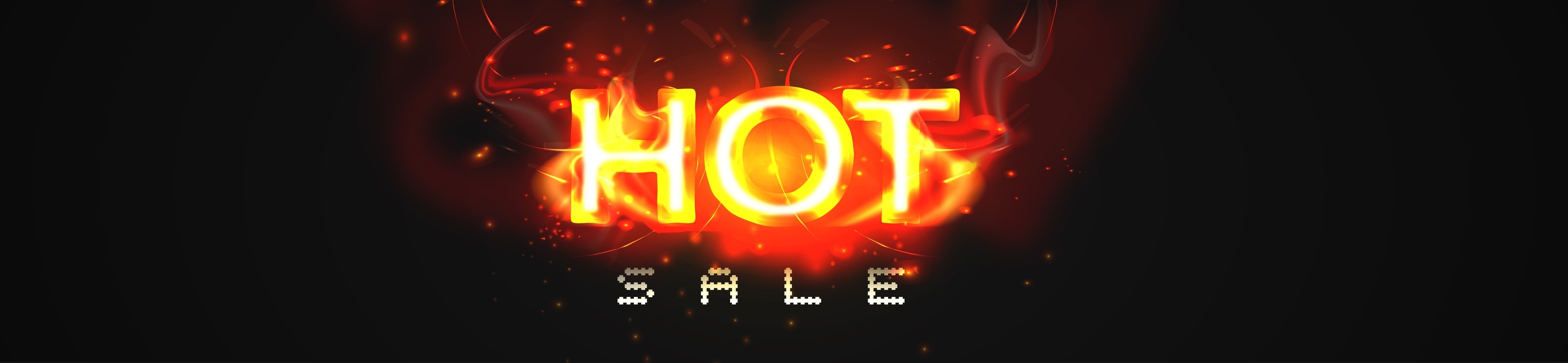 le mot hot sale est affiché sur un fond noir