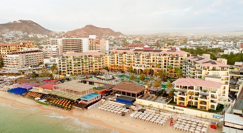 an aerial view of a resort called cabo dorado