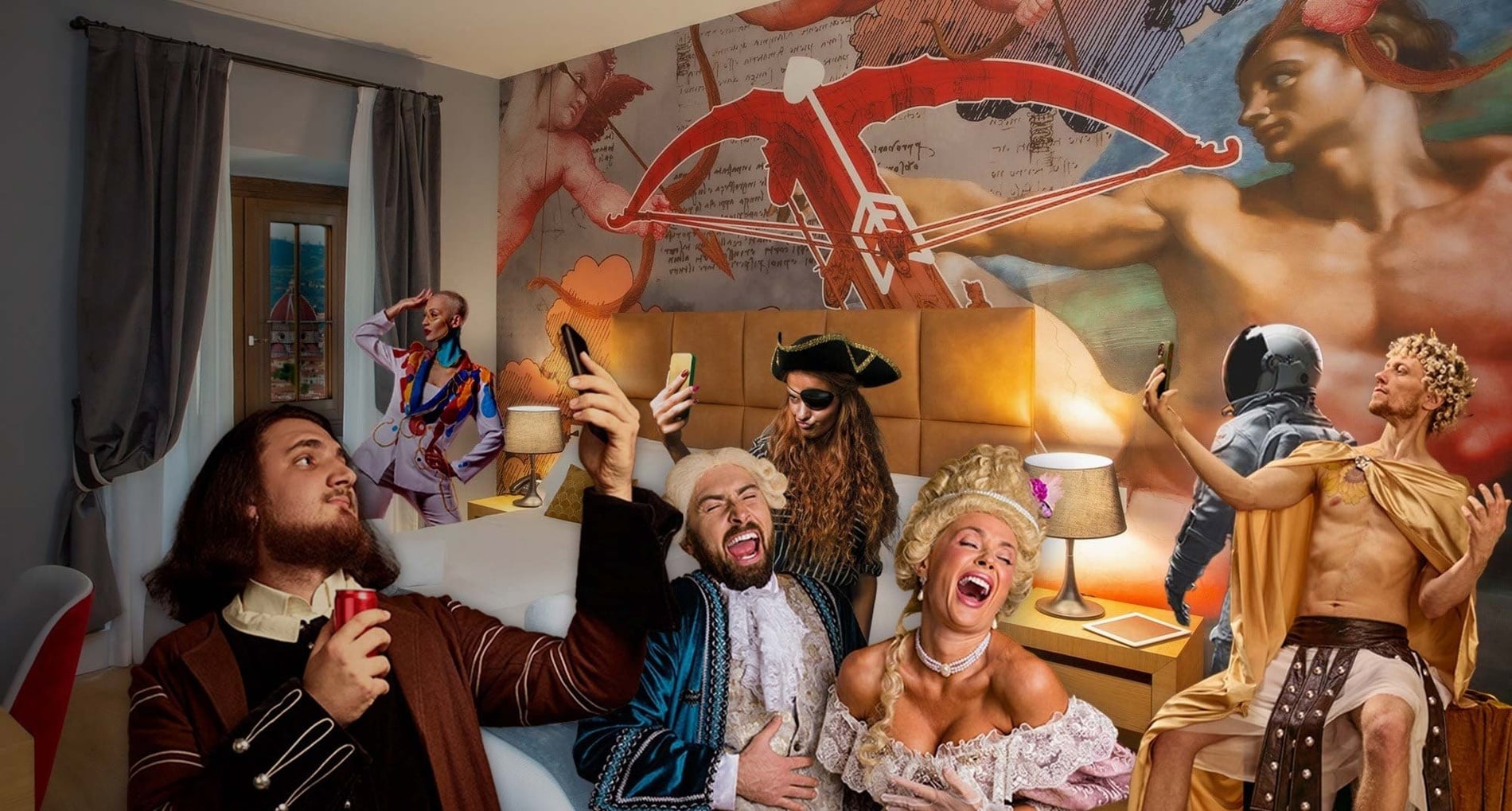 una mujer sostiene un trozo de papel rosa y azul