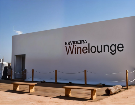 a white building with the word winelounge on it