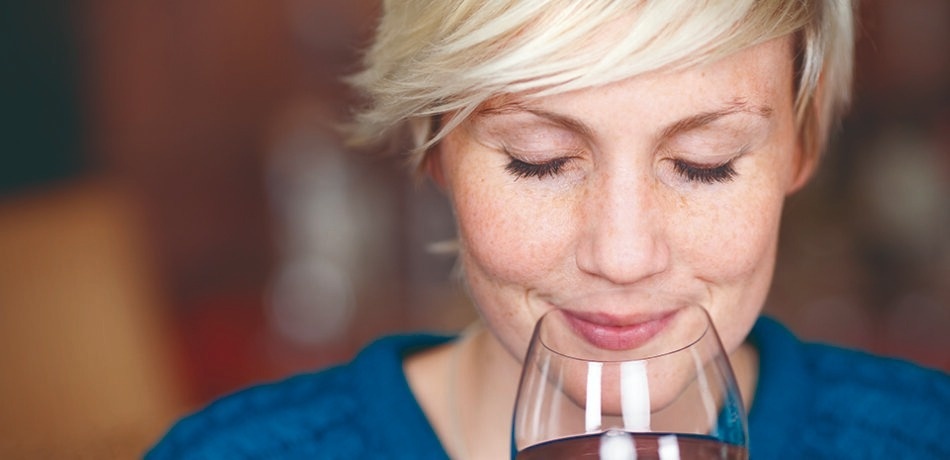 The sense of smell in a wine tasting
