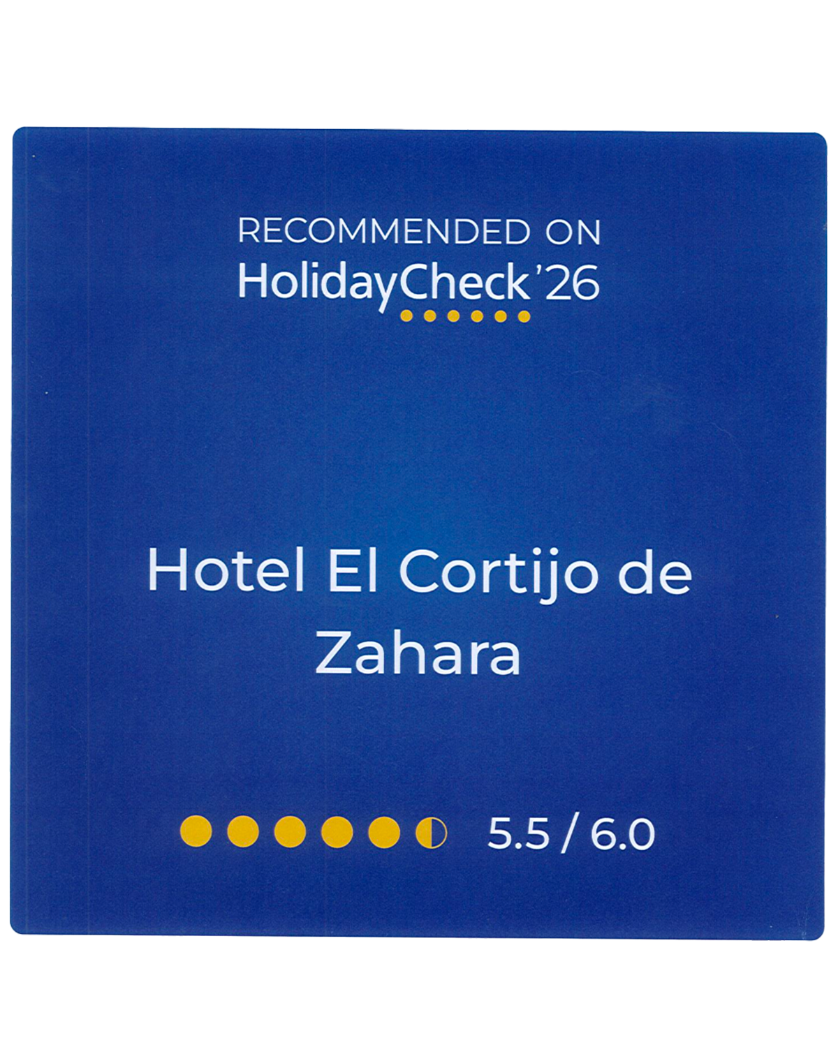 Qhotels: El Cortijo de Zahara, recomendado en HolidayCheck 2026.