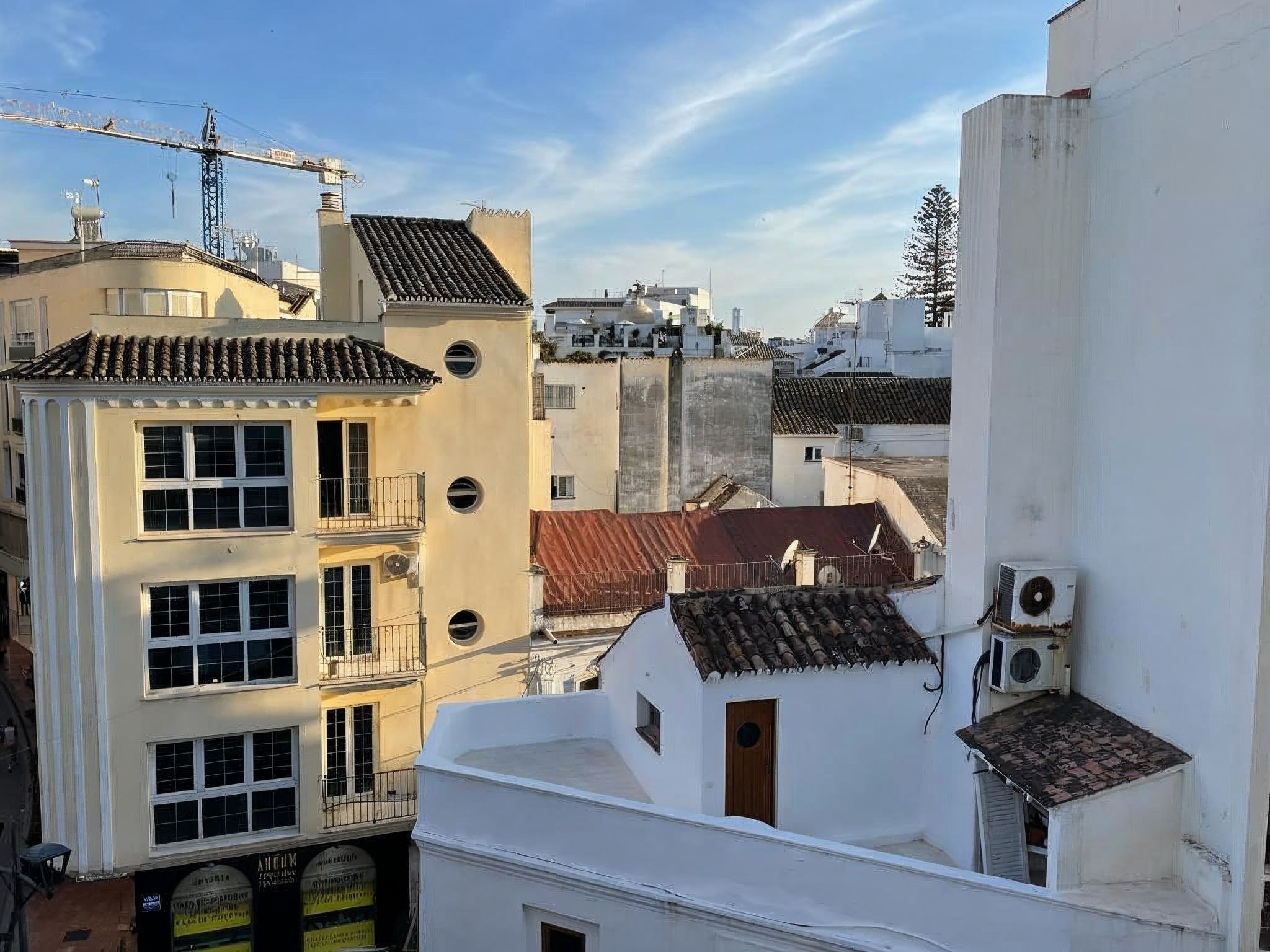 una ventana con una rejilla de hierro forjado y flores dentro