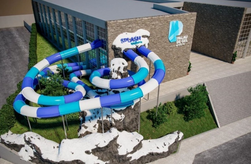 Water slide in Andorra