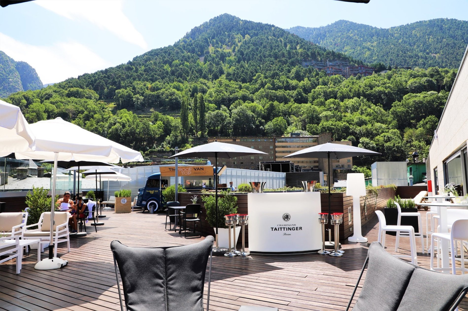 Panoramic terrace in the center of Andorra