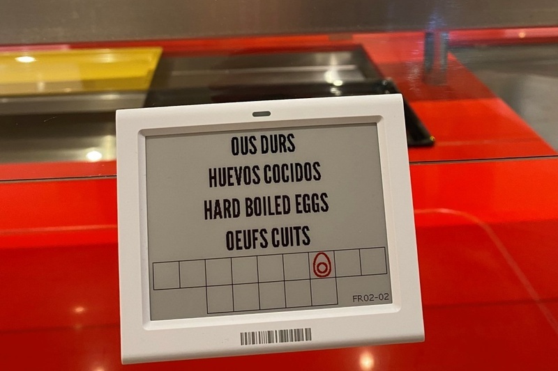 Rótulos digitais de buffet