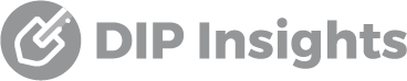 el logotipo de dip insights está aislado en un fondo blanco .