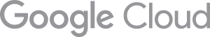 a white google cloud logo on a black background