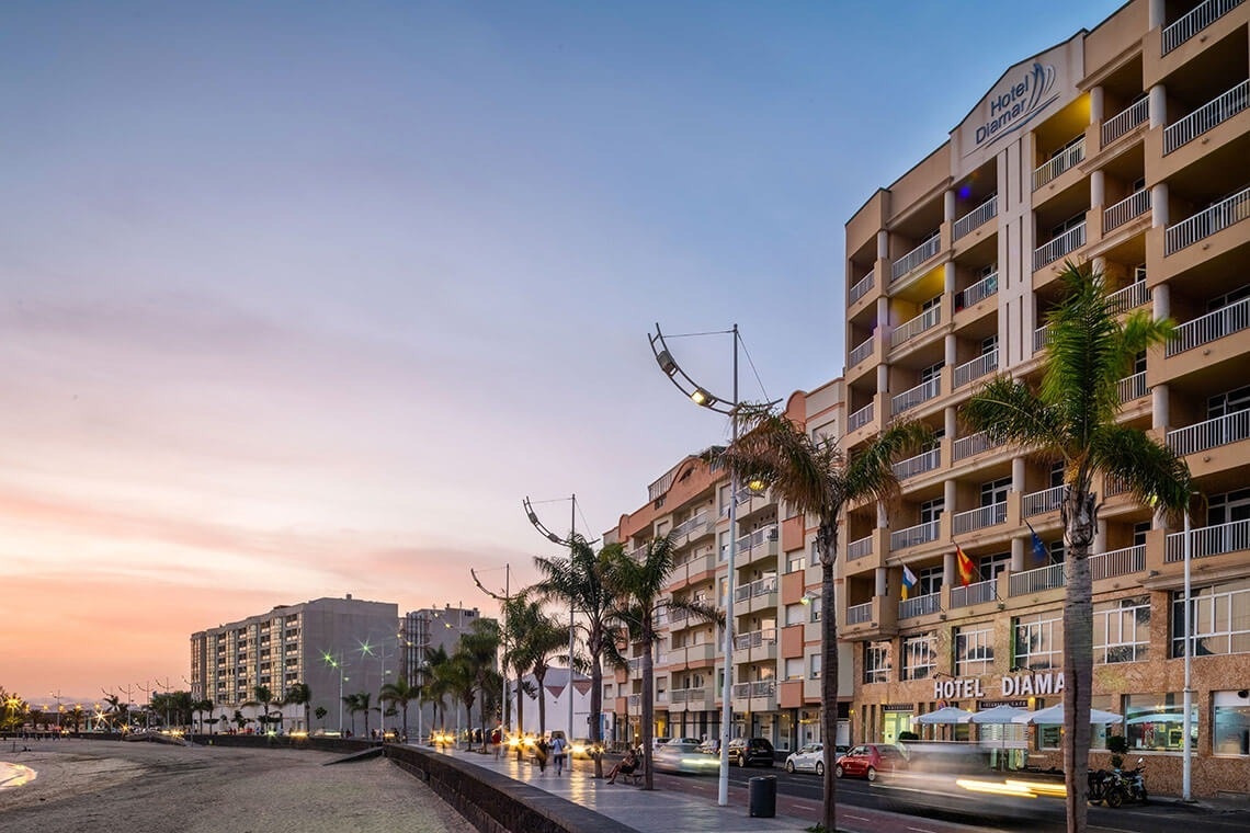 a large building with the word hotel on it