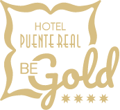 a gold logo for hotel puente real be gold