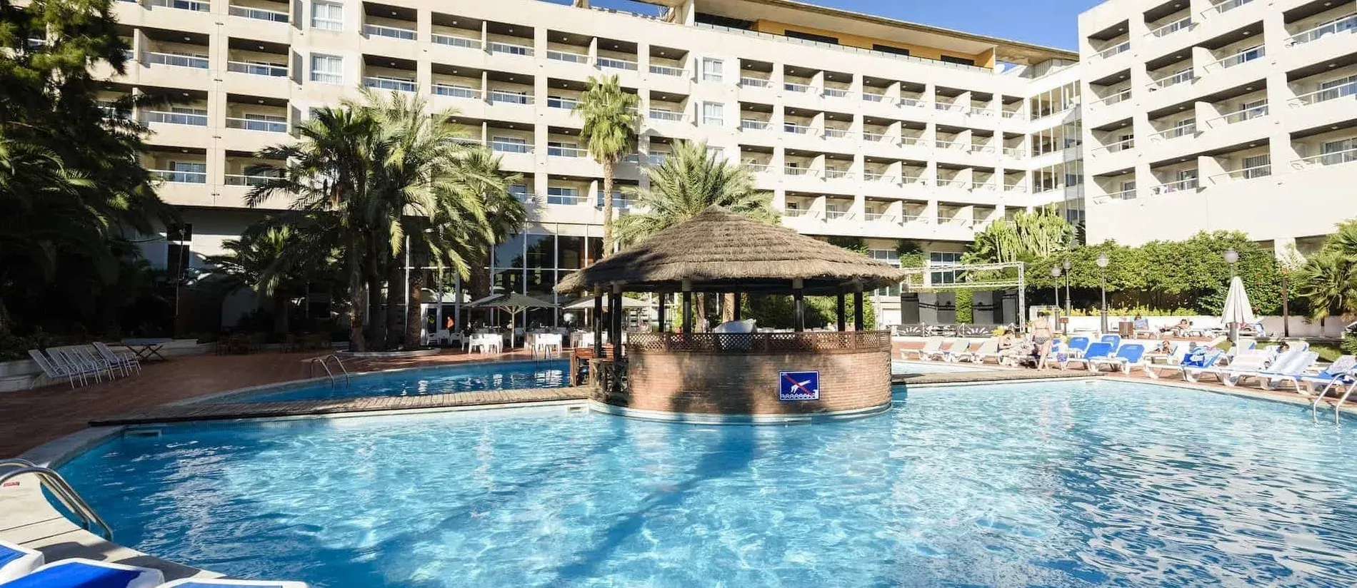 Hotel pool and bar at Estival Park Silmar 4* Superior, Tarragona. Gallery.