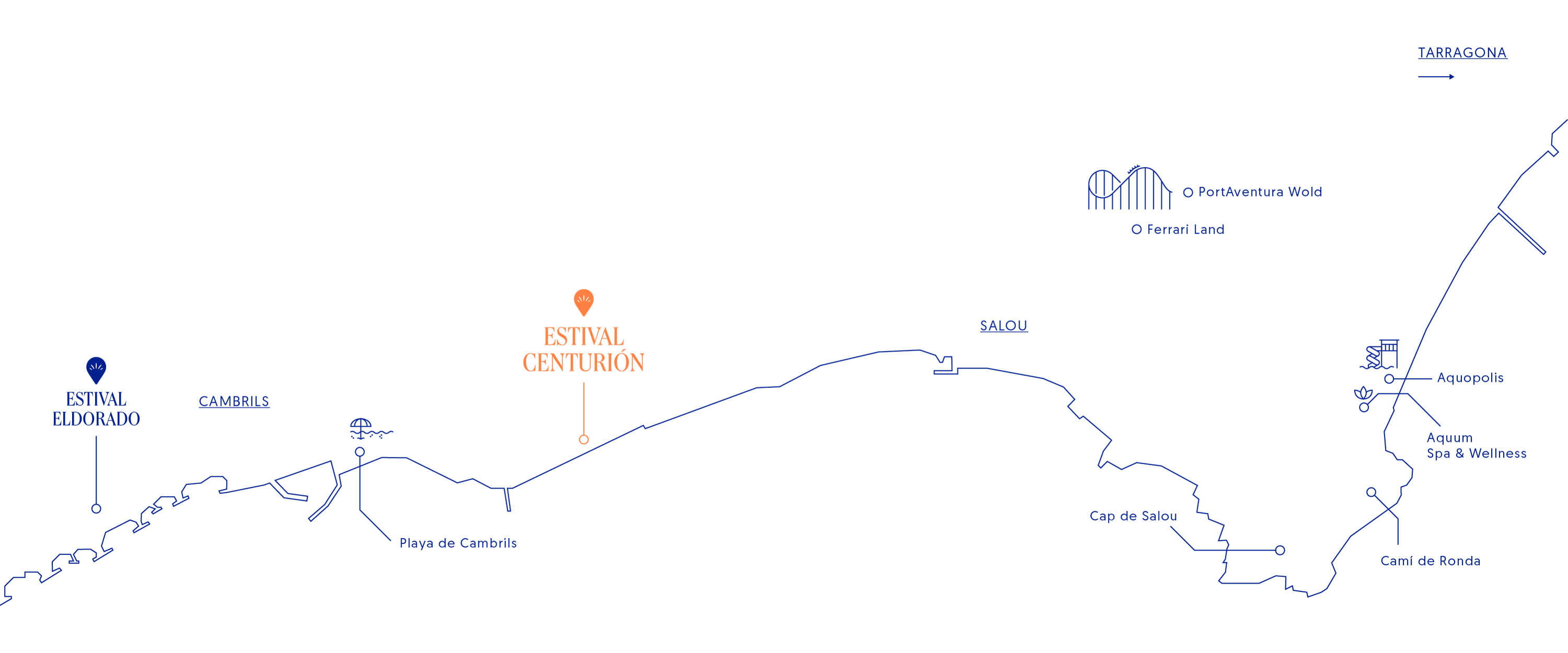 un mapa que muestra la ubicación del estival centurion