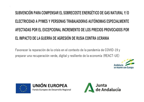 une affiche de l' union européenne et de la junta de andalucia