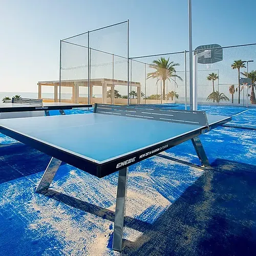 Ping pong tables at Estival Torrequebrada Benalmádena, part of Estival Group's official web.