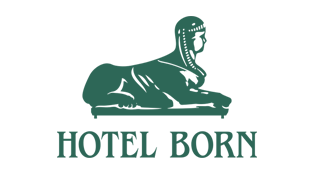 un logotipo para el hotel nacido con una esfinge