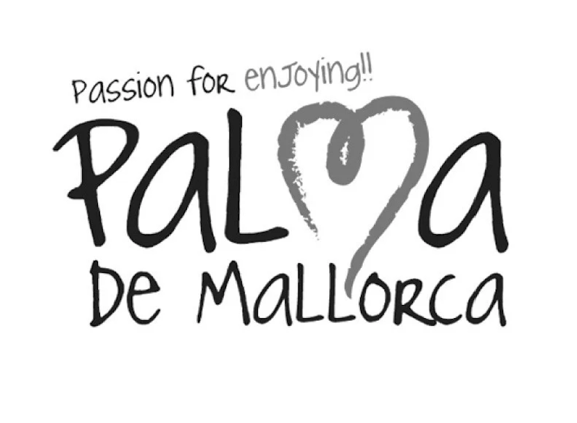 un logotipo de palma de mallorca con un corazón en el medio