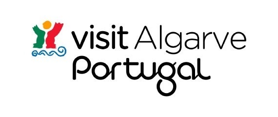 a logo for visit algarve portugal on a white background