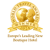 el logotipo de los premios de viaje del mundo para el mejor hotel independiente de europa