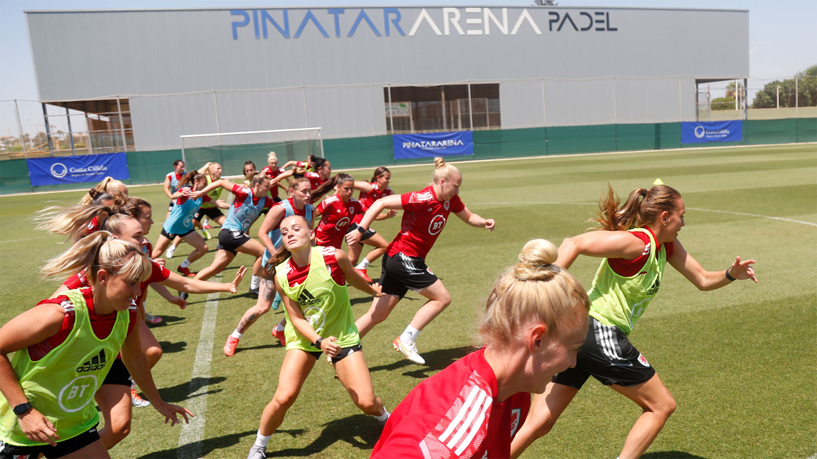 un hombre con un palo de golf y una bolsa de golf camina por un campo de golf